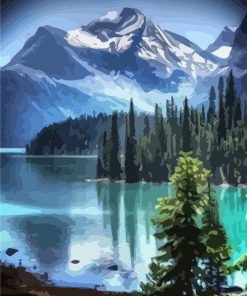 Mount Moran Lake - Landscape Painting By Numbers