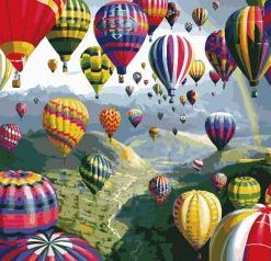 Balloon Mountains Painting By Numbers