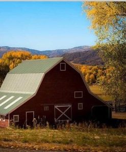 Red Barn Farm - Landscape Painting By Numbers