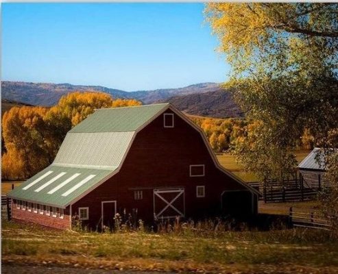 Red Barn Farm - Landscape Painting By Numbers