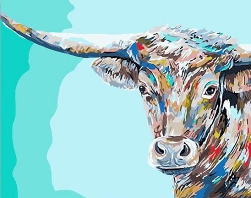 Rampart Cow - Animals Painting By Numbers