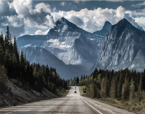 The Great Mountain - Landscape Painting By Numbers