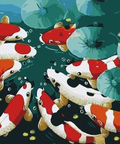 Colorful Koi Fish - Animals Painting By Numbers