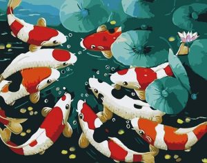 Colorful Koi Fish - Animals Painting By Numbers