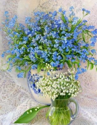 Lily Of the Valley Flowers -  Flowers Painting By Numbers