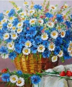 Blue Chamomile - Painting By Numbers