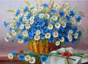 Blue Chamomile - Painting By Numbers