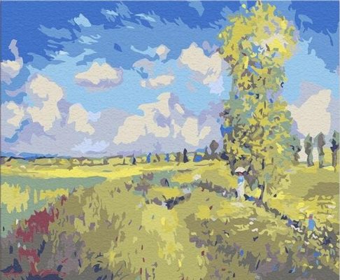 Summer Poppy Fields Claude Monet - Landscape Painting By Numbers
