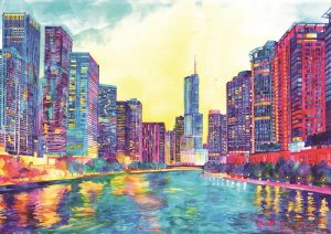 Colorful Chicago - Cities Painting By Numbers