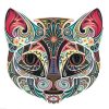 Ornamental Cat Colored - Animals Painting By Numbers