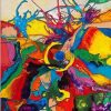 Abstract Color Collision Mandala Painting By Numbers