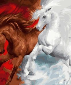 good vs evil Horse - Animals Painting By Numbers