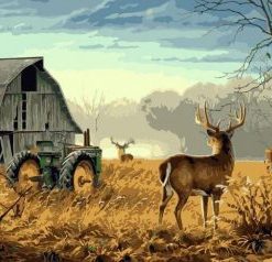 Deer On Farm Paint By Numbers