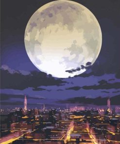 Full Moon Painting By Numbers