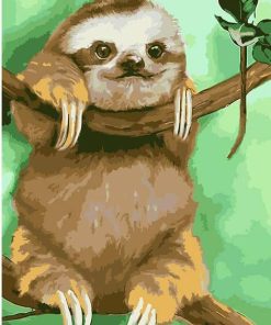 Funny Sloth paint by numbers