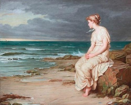 Lady Watching The Sea paint by numbers