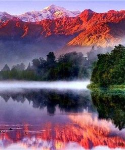 Lake Matheson paint by numbers