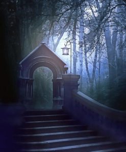 Moon Door In The Forest - Landscape Painting By Numbers
