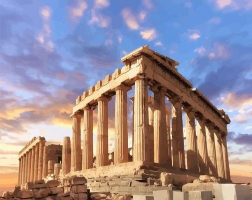 Parthenon Athena paint by numbers