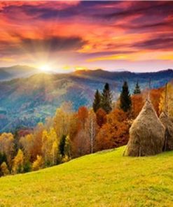 Sunrise Scenery - Landscape Painting By Numbers