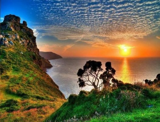 Valley of The Rocks Sunset - Landscape Painting By Numbers