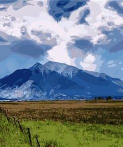Road Towards a Mountain - Landscape Painting By Numbers
