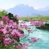 Flower River Landscape - DIY Paint By Numbers - Numeral Paint