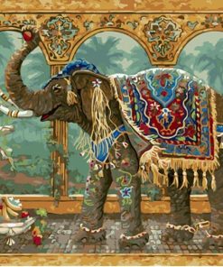 Elephant Vintage - DIY Paint By Numbers - Numeral Paint