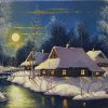 Cabin in Snow - Landscape Painting By Numbers
