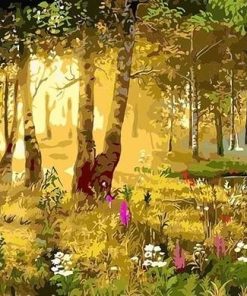 Sunny Forest Scenery Paint By Numbers