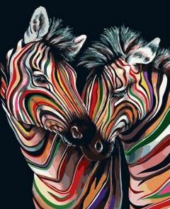 Zebra Couple Paint By Numbers