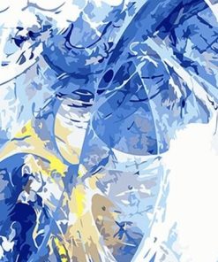 Blue Abstract Scenery - Abstract Painting By Numbers