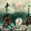 Two Violins And Alarm Clock Paint By Numbers