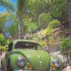 Antique Green Volkswagen Paint By Numbers