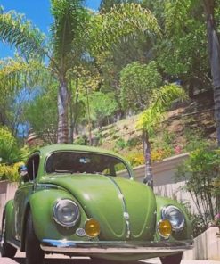 Antique Green Volkswagen Paint By Numbers