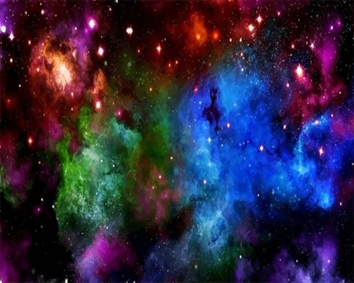 Beautiful Colorful Space Paint By Numbers