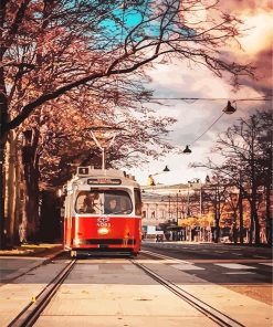 City Tram Paint By Numbers