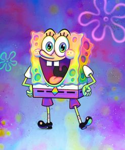 Colorful Spongebob Cartoon Paint By Numbers