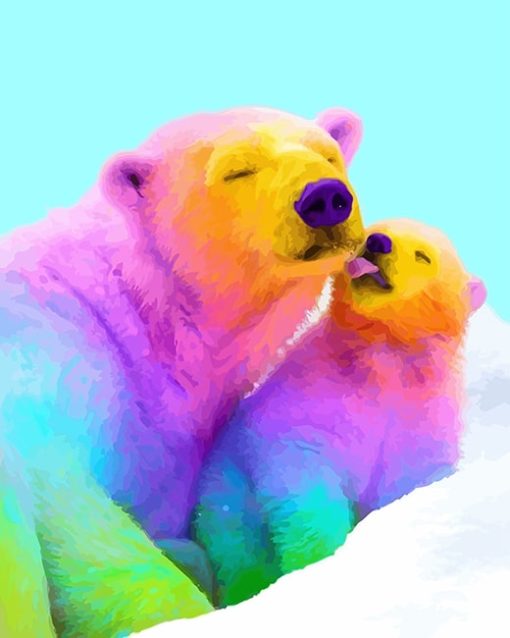 Colorful Bears Paint By Numbers