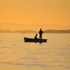 Couples In The Boat Silhouette Paint By Numbers