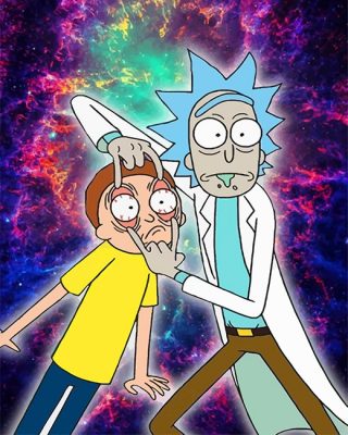 Crazy Rick And Morty Paint By Numbers