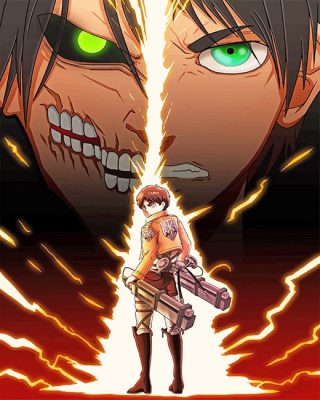 Eren Anime Attack On Titan Paint By Numbers