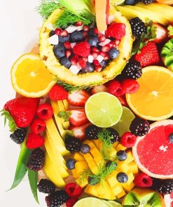 Healthy Life Style Fruits Paint By Numbers