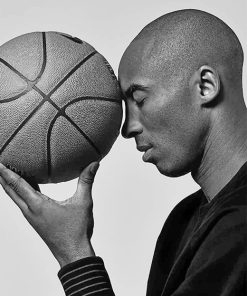 Kobe Bryant Black And White Portrait Paint By Numbers