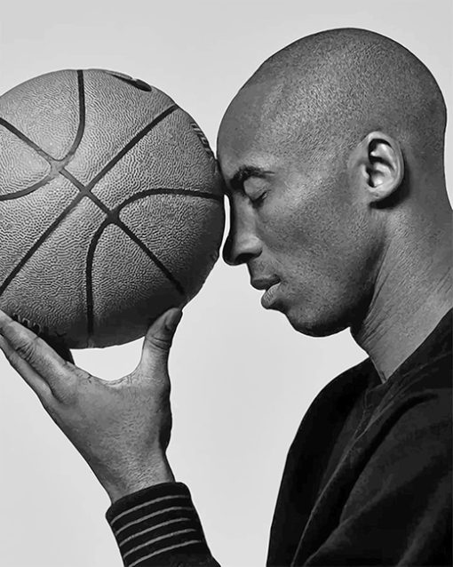 Kobe Bryant Black And White Portrait Paint By Numbers