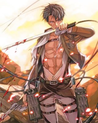 Levi Attack On Titan Anime Paint By Numbers