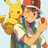 Pikachu And Ash Friendship Paint By Numbers