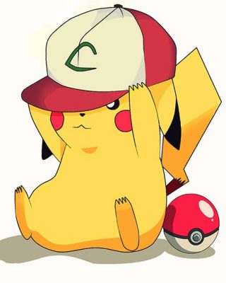 Pikachu Wearing Hat Paint By Numbers