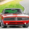 Red Dodge Charger Pro Touring Paint By Numbers