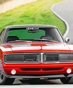 Red Dodge Charger Pro Touring Paint By Numbers